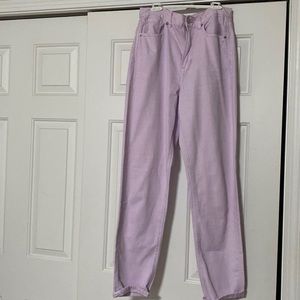 American Eagle Mom Jeans in a pretty Lilac color. Size 6 Long